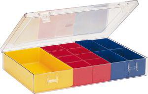 Sortimentkasten m.Deckel B307xT225xH50 mm mit 13 Einsätze LA-KA-PE