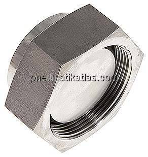 Verschlusskappe, 60° Kegel G 2", V4A