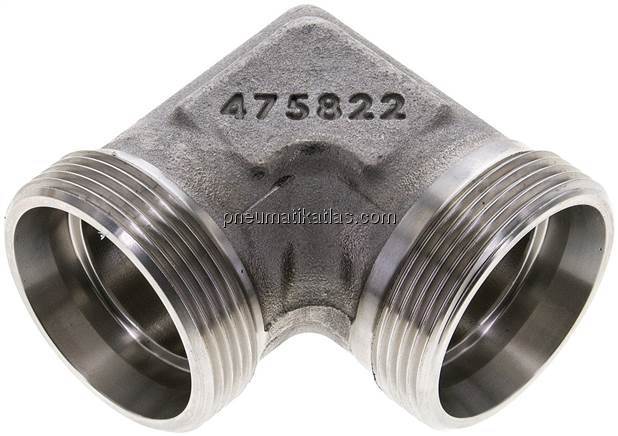 Winkel-Schneidringverschraubung 35 L (M45x2), ohne Mutter & Schneidring, 1.4571