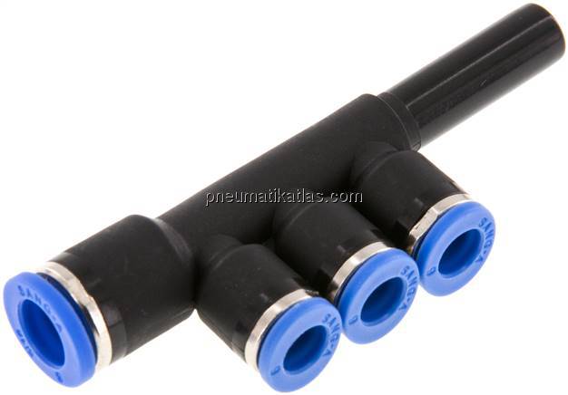 Steckanschluss-Mehrfachvert. 8mm-6mm, IQS-Standard