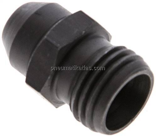 Gerade Anschweißverschraubung 8 L (M14x1,5), ohne Mutter & Schneidring, Stahl ph