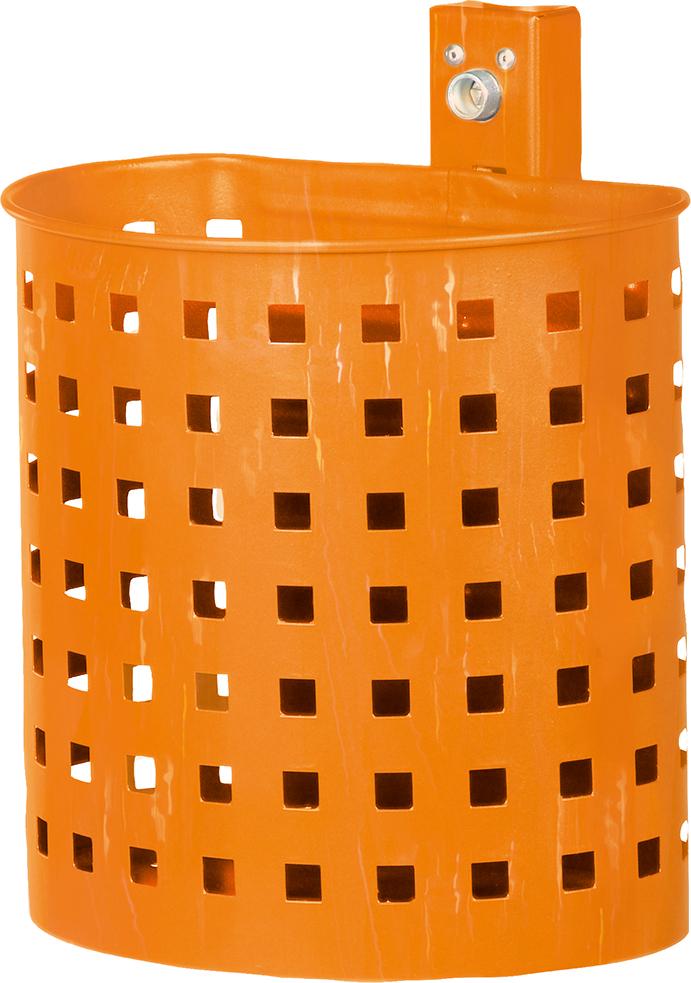 Abfallbeh.20 l halbrund orange Quadratloch