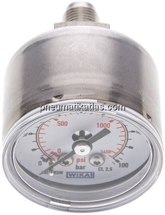 ES-Manometer waagerecht, 40mm, 0 - 100 bar, G 1/8"