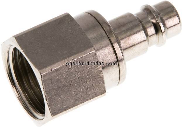 Kupplungsstecker (NW7,2) G 1/2"(IG), Messing vernickelt