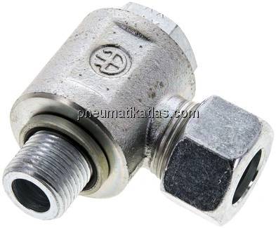 Winkel-Schwenkverschraubung M 18x1,5-15 L (M22x1,5), Stahl verzinkt