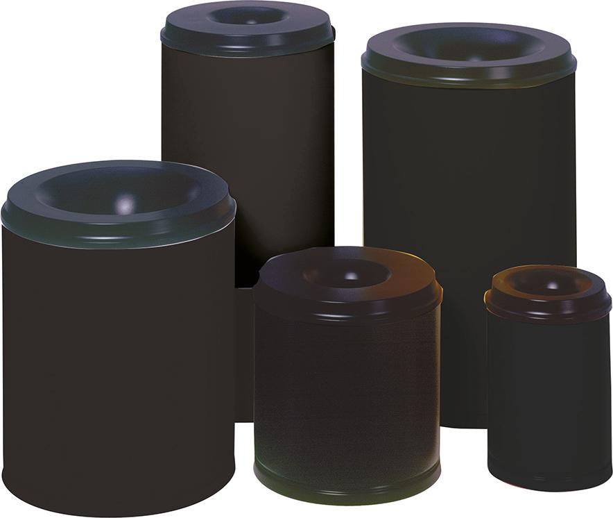 Papierkorb 110 l schwarz selbstlöschend VAR