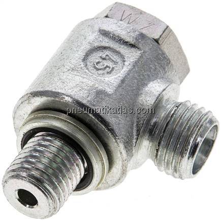 Winkel-Schwenkverschraubung M 12x1,5-8 L (M14x1,5), ohne Mutter & Schneidring, S