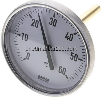 Bimetallthermometer, waagerecht D100/0 bis +60°C/100mm