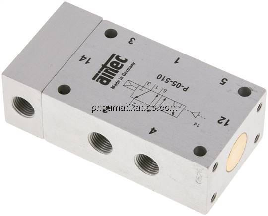 5/2-Wege Pneumatikventil G 1/8", Luftfeder, Standard