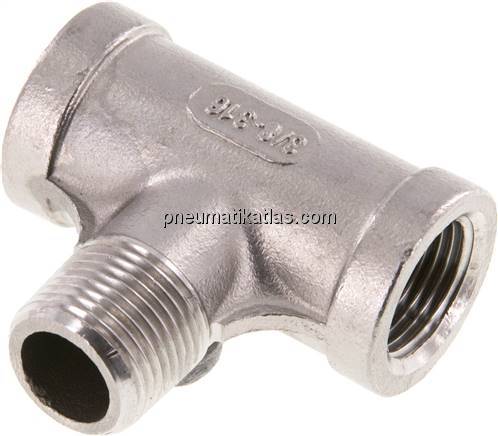 T-Einschraubstück Rp 3/8"(IG)-R 3/8"(AG), 1.4408