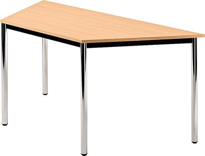 Trapeztisch Buche/Chrom