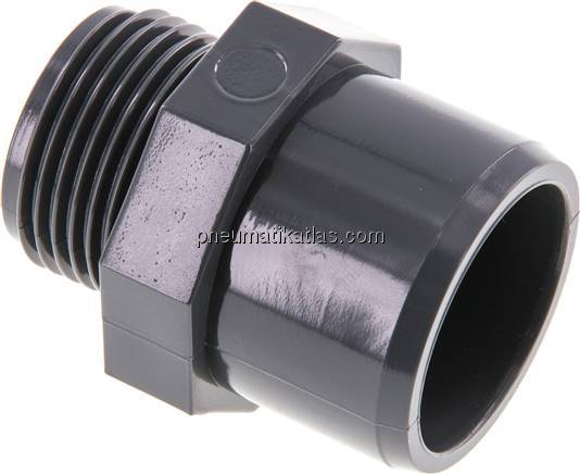 Klebe-Gewindenippel, PVC-U, 32x40mm (ixa)-G 1" AG