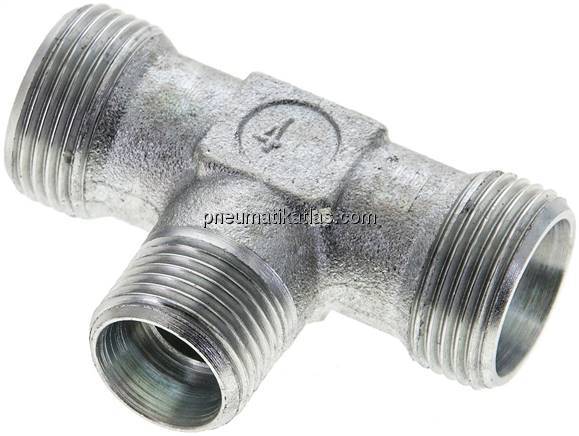 T-Schneidringverschraubung 15 L (M22x1,5)-12 L (M18x1,5)-15 L (M22x1,5), ohne Mu