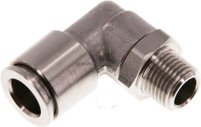 Winkel-Steckanschluss, pos. R 1/8"-8mm, IQS-Edelstahl