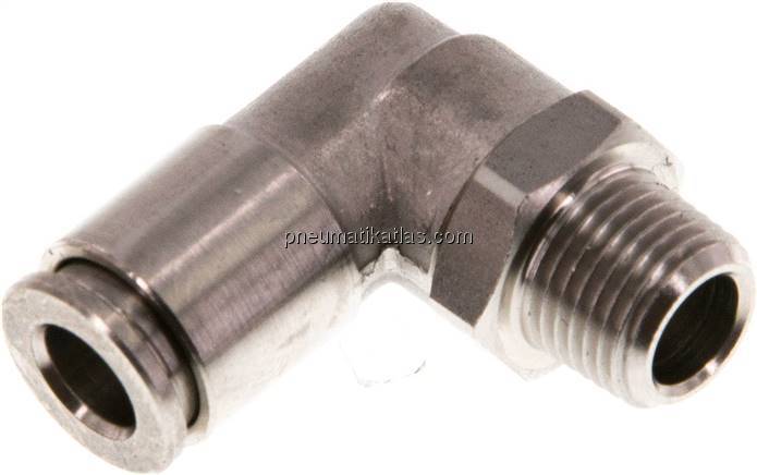 Winkel-Steckanschluss, pos. R 1/8"-6mm, IQS-Edelstahl