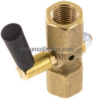 Manometer-Absperrhahn G 1/4" Muffe - Muffe, Messing