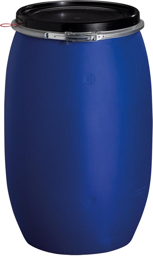 Weithalsfass 120 l blau D490xH800 mm Öffnung D395 mm