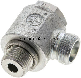 Winkel-Schwenkverschraubung M 18x1,5-12 S (M20x1,5), ohne Mutter & Schneidring, 