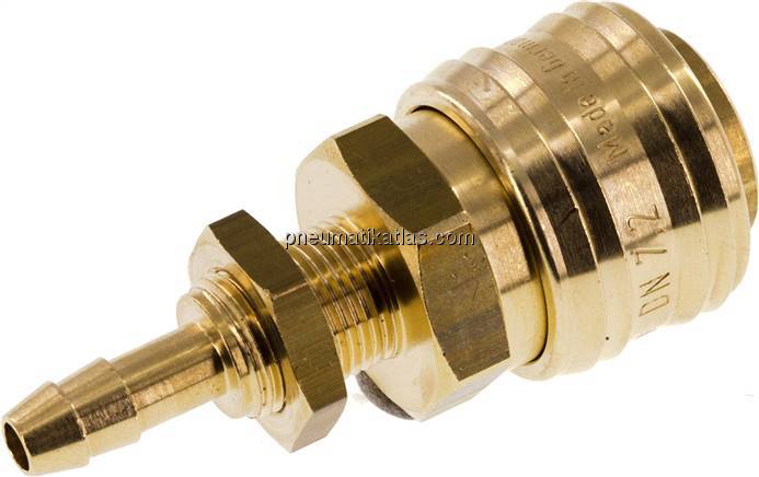 Schott-Kupplungsdose (NW7,2) 6 (1/4")mm Schlauch, Messing