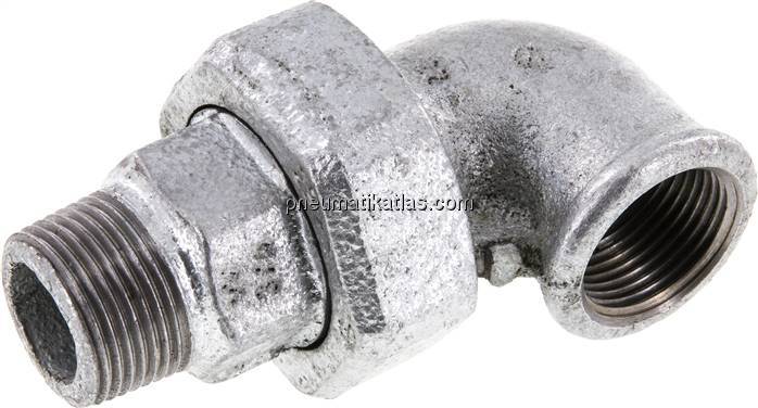 Winkel-Verschraubung flach dichtend Rp/R 3/4"(IG/AG)