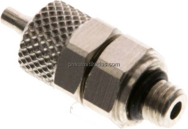 Gerade Verschraubung M 5-4x2mm, Messing vernickelt