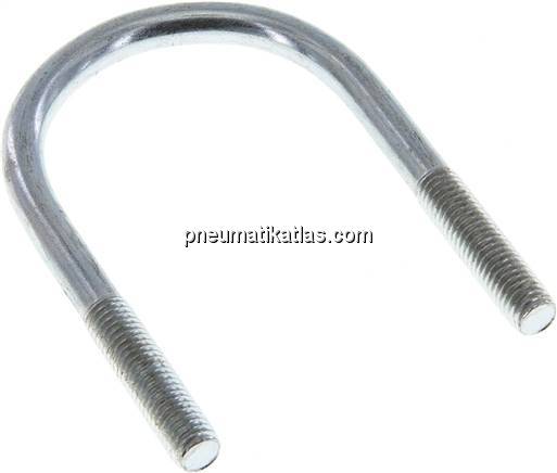 Rundstahlbügel, M 8, 48,3mm, Stahl verzinkt