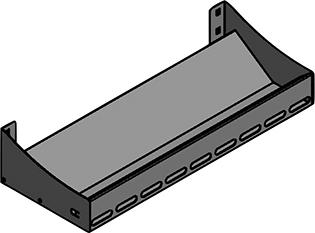 Spulenboard passend f. Lochwände Lochung 10X10 mm RAL 7020Spulenköpfe bis 225mm