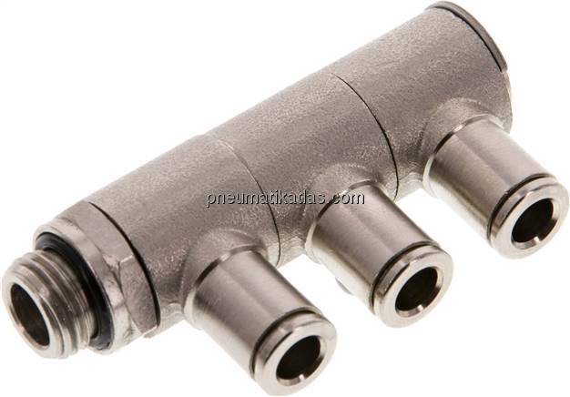 Steck-Mehrfachverteiler, 3-fach G 1/4"-6mm, IQS-MSV (Standard)