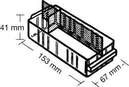 Ersatzschublade Typ150-1 B67xT153xH41 mm transparent RAACO