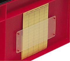 Etikettentasche für Transport-Stapelkasten DIN A6 LA-KA-PE