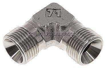 90°-Winkel, 60°Konus G 3/8"-G 3/8" (AG), V4A