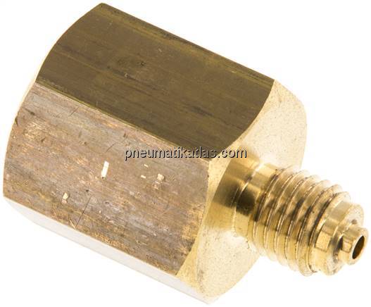 Manom.-Reduzierung M 12x1,5(AG)-G 1/2"(IG). Messing, 41mm