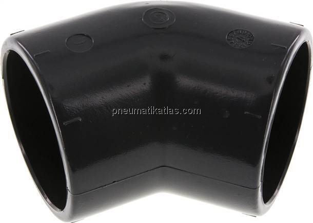 45°-Klebemuffen-Winkel, PVC-U, 63mm