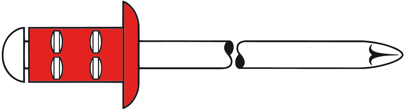 PolyGrip Blindniete Alu/Nirosta 4,8 x 25 Flachrundkopf RAL 7016 Anthrazitgrau