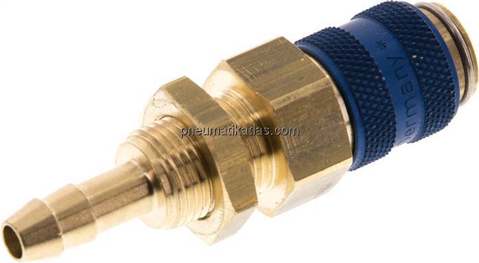 Schott-Kupplungsdose (NW5) 6 (1/4")mm Schlauch, Messing