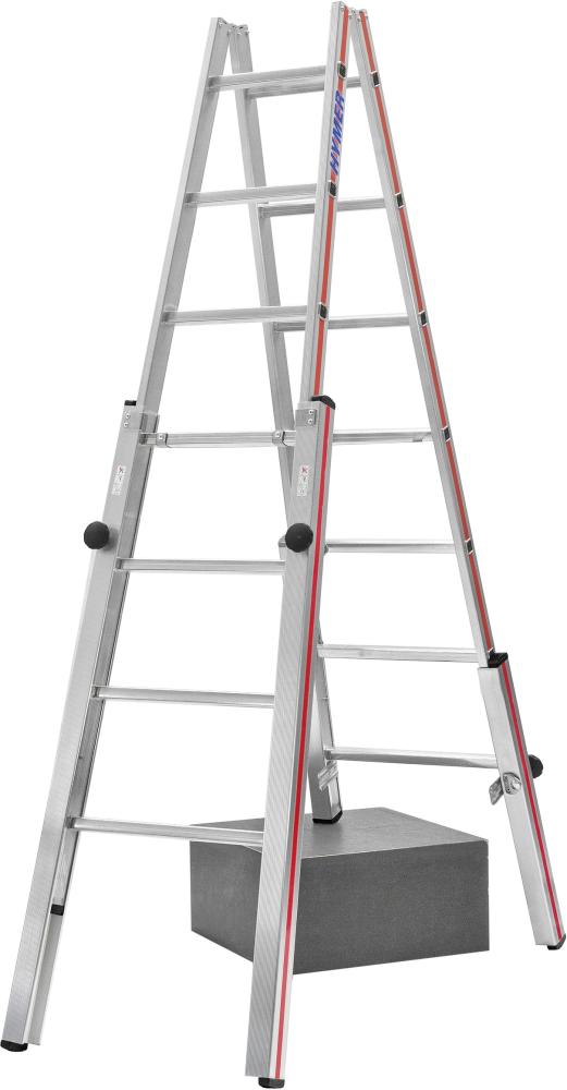 Treppenstehleiter 4123 2 x 7 Sprossen HYMER