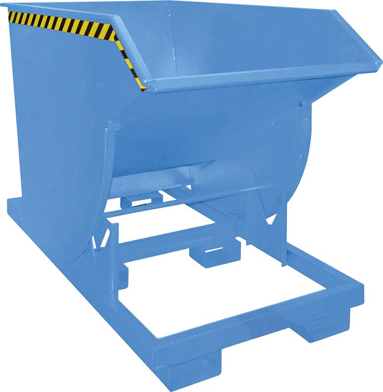 Kippbehälter BKM 1000 l B1060xT1760xH1270 mm RAL5012 Tragkraft 3000kg mit Abrollsystem