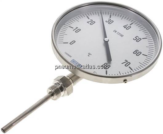 Bimetallthermometer, senkrecht D160/0 bis +80°C/100mm
