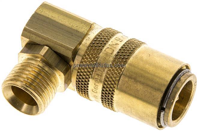 90°-Temperierkupplungsdose 13mm Zapfen,M 16x1,5(AG)