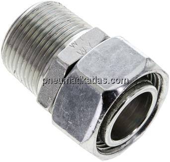 Einstellb. Schneidringverschr. 28 L-NPT 1", Stahl verzinkt