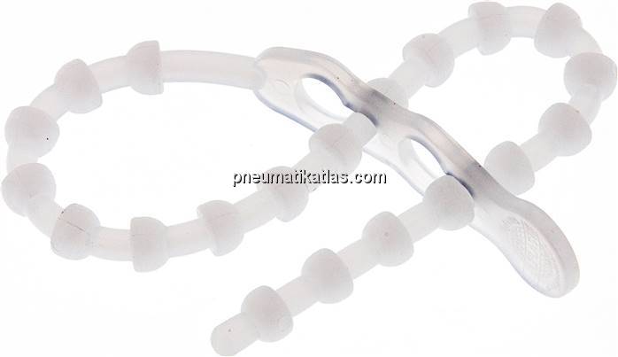 Lösbarer Kabelbinder, 290mm, 2 Befestigungsaugen, natur