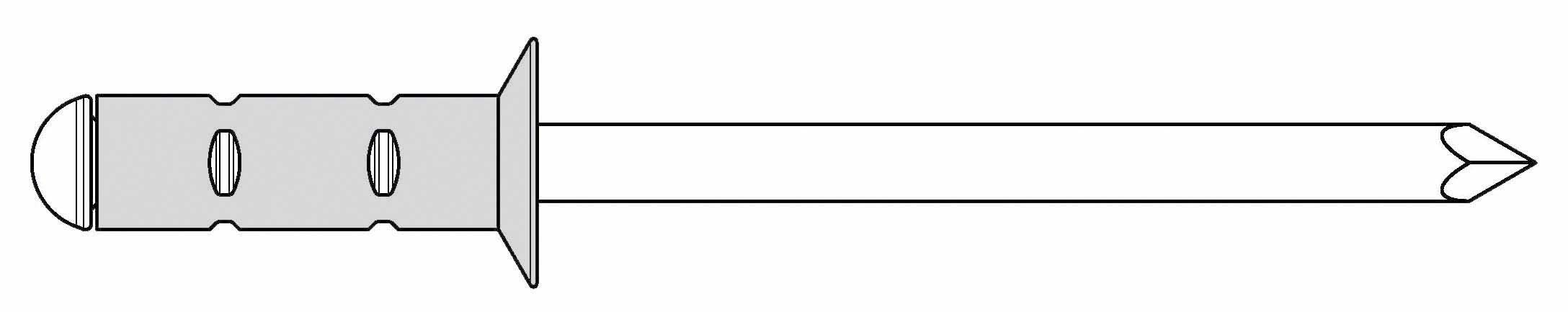 PolyGrip Blindniete Alu/Stahl Senkkopf 4,8 x 15