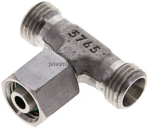 Einstellb. T-Schneidringverschraubung 8 L (M14x1,5), ohne Mutter & Schneidring, 