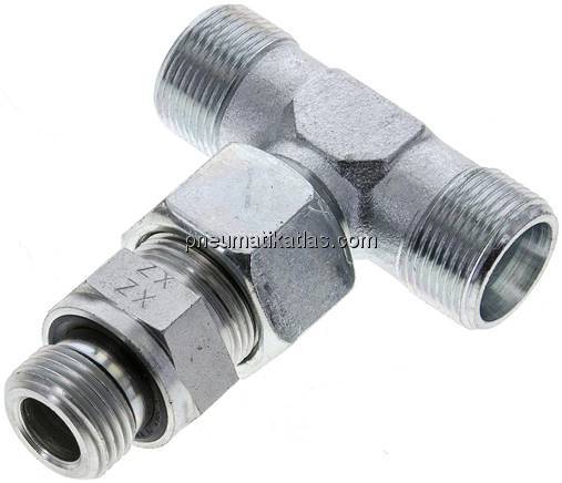 Einstellb. T-Schneidringverschraub.G 1/2"-16 S (M24x1,5), ohne Mutter & Schneidr