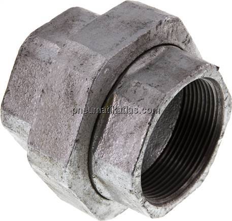 Verschraubung kon. dichtend Rp 2" (IG),Temperguss verzinkt