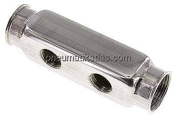 Verteilerleiste 2x G 1", Abgänge einseitig 2x G 1/2"