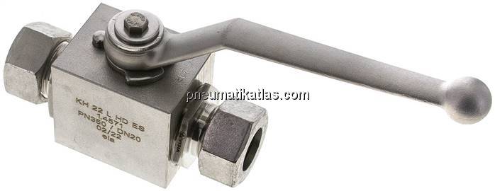 Hochdruck-Kugelhahn, Edelstahl, 22 L (M30x2), -0,999 bis 160bar