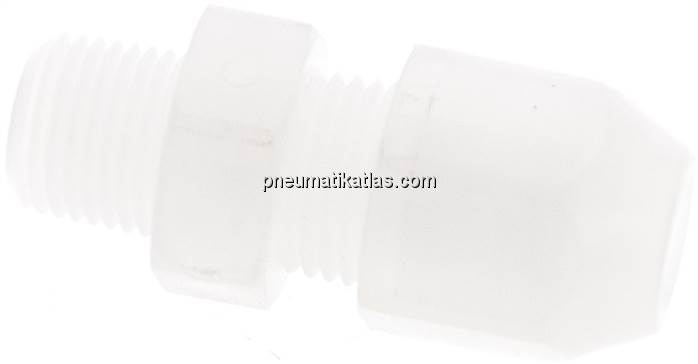 Gerade Verschraubung R 1/8"-6x4mm, PVDF (FDA)