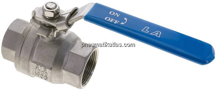 Edelstahl-Kugelhahn, leicht, G 1-1/2", 0 - 63bar