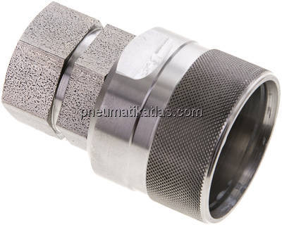 Edelstahl-Schraubkupplung, Stecker Baugr.3, G 1/2"(IG)